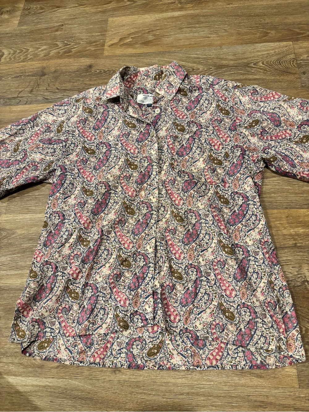 Vintage 90s Tilley Endurables Liberty London Paisley Shirt L Cotton Canada